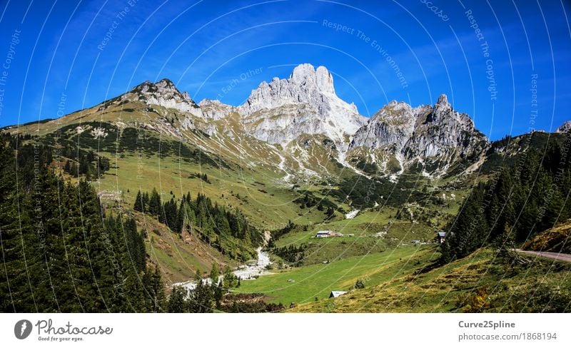 Berg & Tal Natur Landschaft Urelemente Wasser Himmel Sommer Wiese Feld Wald Hügel Felsen Alpen Berge u. Gebirge Gipfel Bach Fluss natürlich Österreich Hofpürgel