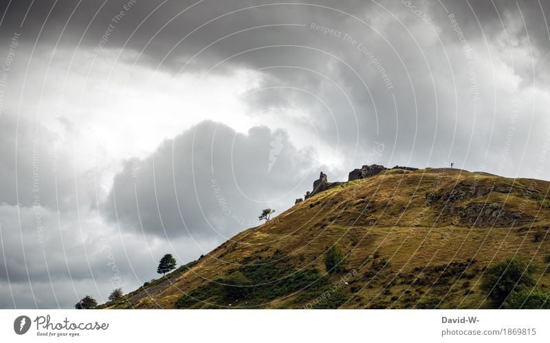 Fotograf mit Stativ Leben Ferien & Urlaub & Reisen Tourismus Ausflug Abenteuer Ferne Freiheit Berge u. Gebirge wandern Mensch maskulin Junger Mann Jugendliche