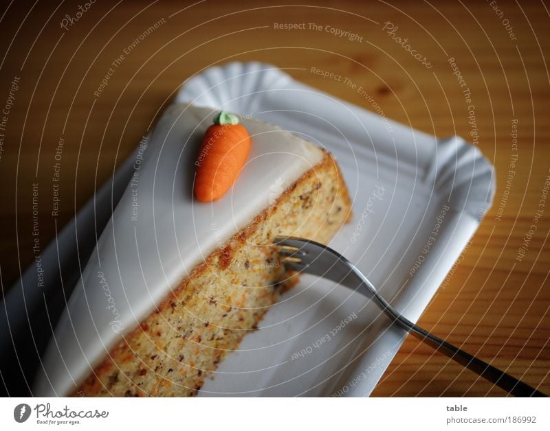 good for your eyes Lebensmittel Gemüse Teigwaren Backwaren Kuchen Süßwaren Ernährung Kaffeetrinken Bioprodukte Besteck Gabel Reichtum Stil Holz Metall Zeichen