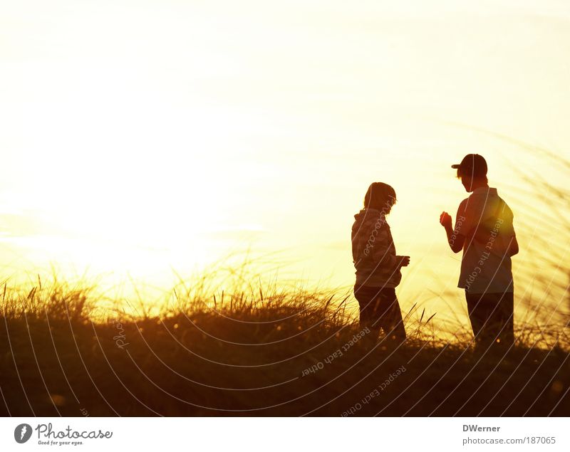 Sonnenkinder II Ferien & Urlaub & Reisen Ferne Freiheit Sommer Sommerurlaub Strand Mensch maskulin 2 Himmel Horizont Sonnenaufgang Sonnenuntergang Gras Mütze