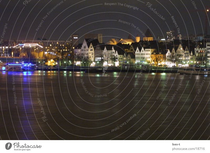 Altstadt bei Nacht Kölle! Köln Rhein Stadt Langzeitbelichtung Panorama (Aussicht) Haus Europa kölle Karneval Fluss groß