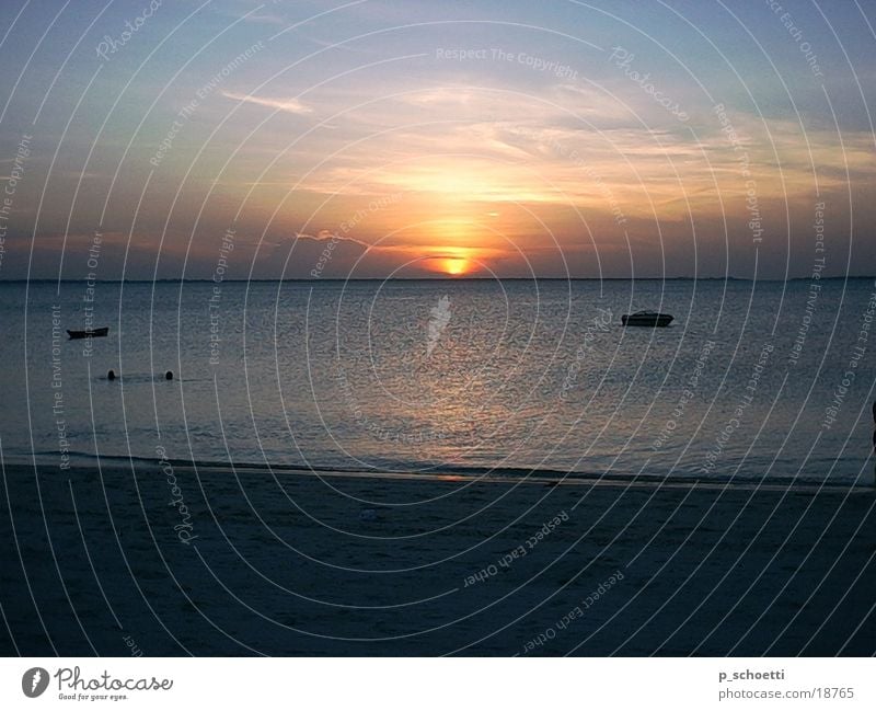 Sonnenuntergang auf Zanzibar Sansibar Meer Strand sea