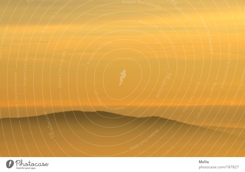 Zweitlieblingsaussicht Umwelt Natur Landschaft Luft Himmel Sonnenaufgang Sonnenuntergang Klima Wetter Nebel Hügel Berge u. Gebirge frei Unendlichkeit natürlich