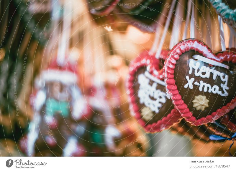 Merry X-mas Lebkuchen Herz Weihnachtsmarkt Lebensmittel Süßwaren Schokolade Lebkuchenherzen weihnachte Weihnachten & Advent Ernährung Essen Lifestyle kaufen