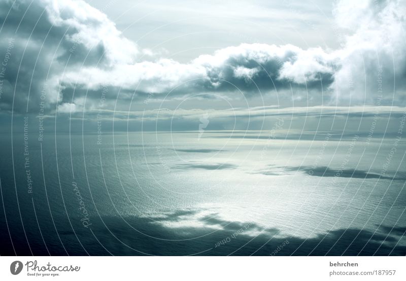 neues (jahr) entdecken Ferien & Urlaub & Reisen Tourismus Ausflug Ferne Freiheit Natur Wasser Himmel Wolken Klimawandel Wellen Küste Meer Flugzeug