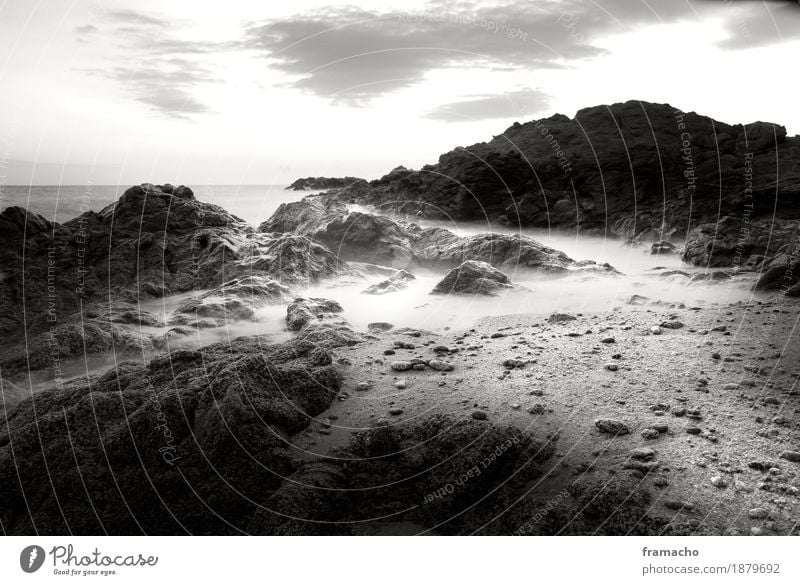 Felsen-1 elegant ruhig Meditation Ferne Freiheit Strand Meer Insel Umwelt Natur Landschaft Urelemente Sand Wasser Himmel Horizont Schönes Wetter Wellen Küste