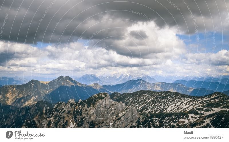 Gebirge Rotwand Natur Landschaft Urelemente Himmel Wolken Horizont Frühling Herbst Wetter Schönes Wetter Wind Gras Alpen Berge u. Gebirge Gipfel