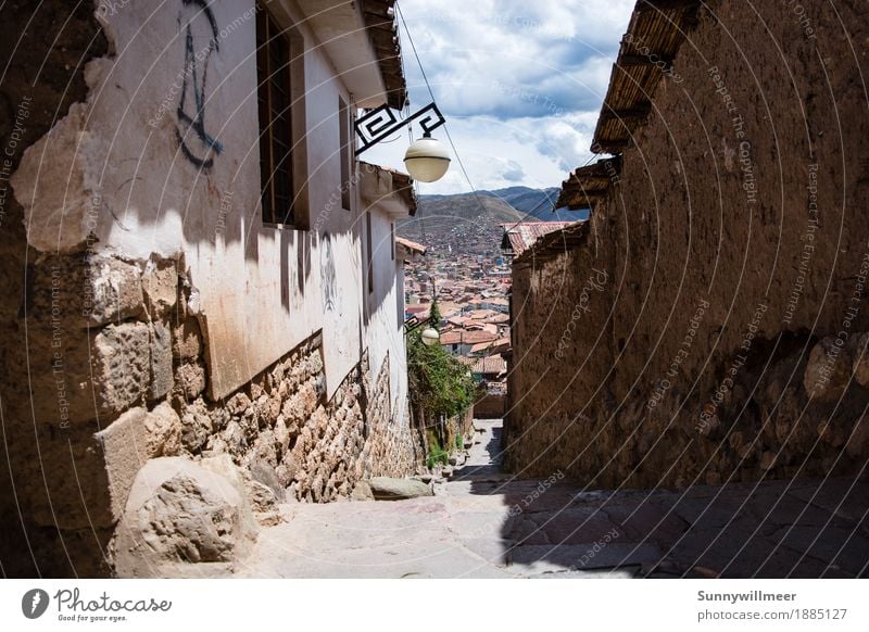 Cusuco Stadt Haus Bauwerk Gebäude Architektur Mauer Wand Treppe Fassade alt schön Großstadt Peru Ferien & Urlaub & Reisen Reisefotografie Farbfoto Außenaufnahme