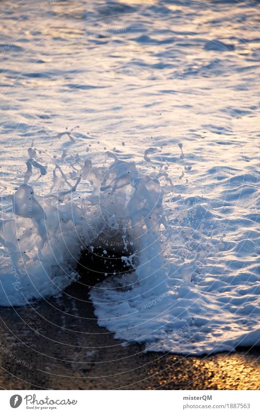 Wasserskulptur II Umwelt Natur Urelemente ästhetisch Meer Küste Wellen Brandung Gischt Idylle Bewegung Dynamik spritzen Schaum Farbfoto mehrfarbig Außenaufnahme