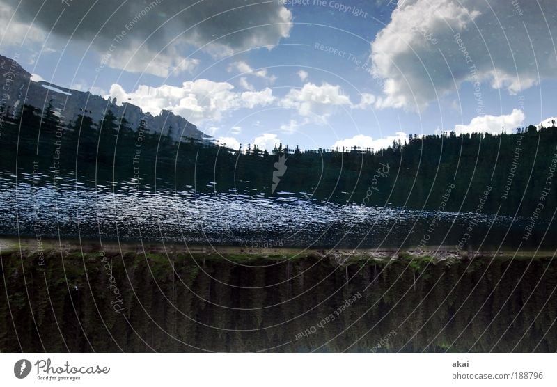 4......Jahre PC  Landschaft See Natur Luft Wasser Wolken Schönes Wetter blau Farbfoto Außenaufnahme Textfreiraum unten Tag Reflexion & Spiegelung Horizont