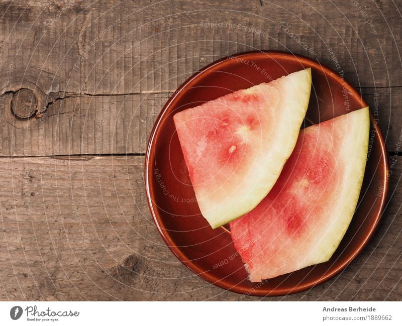 Wassermelone Lebensmittel Frucht Dessert Teller Lifestyle Gesundheit Sommer Natur watermelon Hintergrundbild Schlag delicious diet eat food fresh freshness