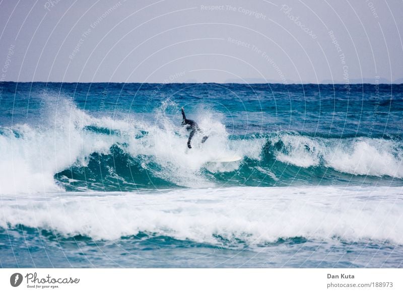 Game over! Spielen Glücksspiel Surfen Sport Wassersport Verlierer Surfer Mensch maskulin Junger Mann Jugendliche Erwachsene 1 18-30 Jahre Himmel Sommer