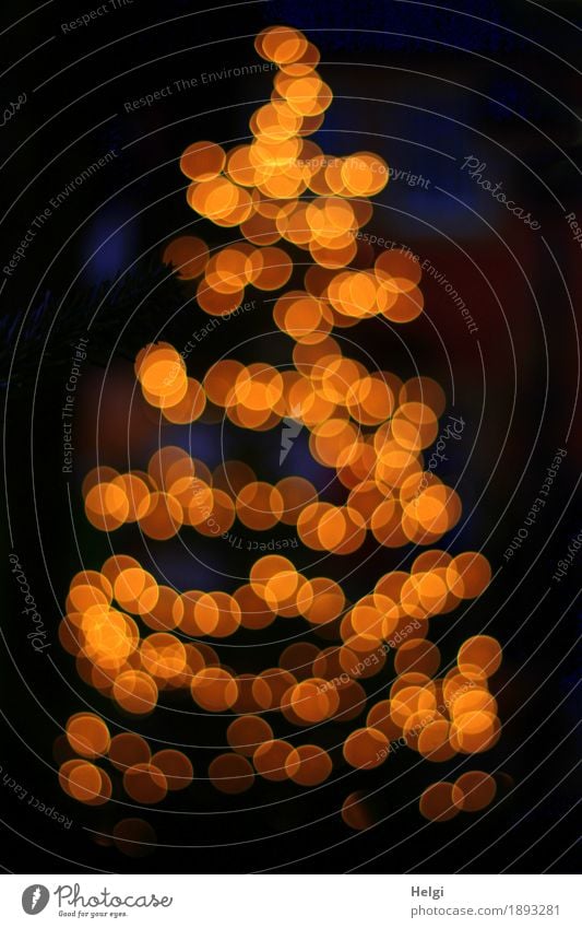 Frohes Fest ... Feste & Feiern Weihnachten & Advent glänzend leuchten stehen ästhetisch außergewöhnlich schön einzigartig blau gelb schwarz Stimmung Vorfreude