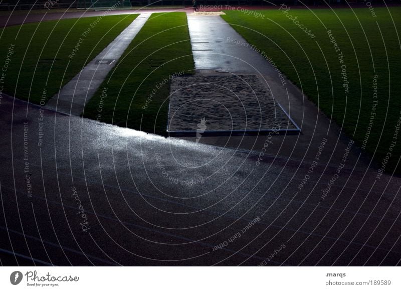 Sandkasten elegant Leben Freizeit & Hobby Sport Leichtathletik Sportler Sportveranstaltung Erfolg Verlierer Sportstätten Stadion Spielen dunkel diszipliniert