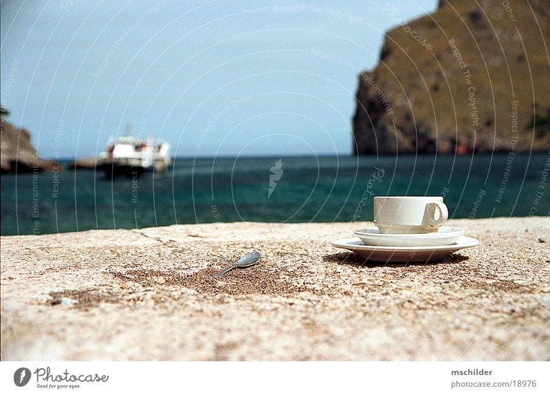 Kaffetasse am Strand Mallorca Meer Kaffeetasse am Strand Sa Callobra