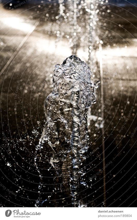 Wasser 2 Wassertropfen Tropfen Bewegung bizarr Brunnen Springbrunnen Licht Schatten Reflexion & Spiegelung Sonnenlicht Gegenlicht