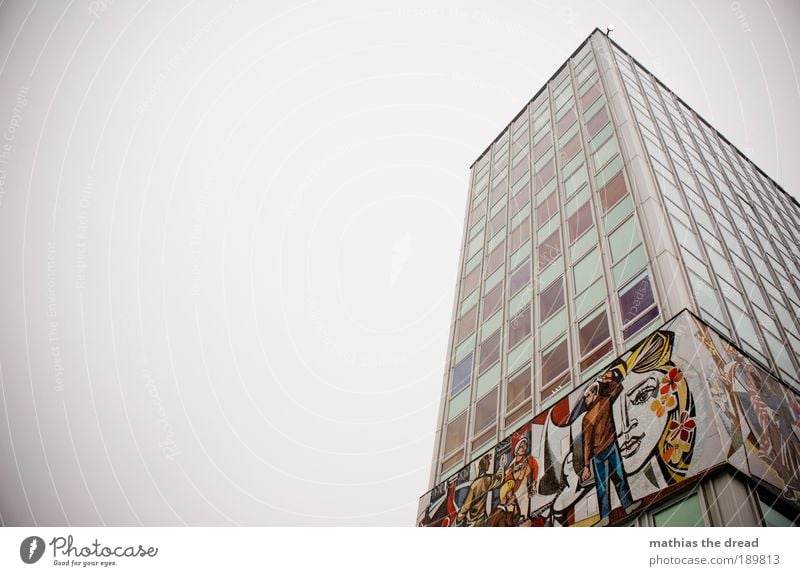 HAUS DES LEHRERS Himmel Stadt Hauptstadt Skyline Menschenleer Bauwerk Gebäude Architektur Sehenswürdigkeit Wahrzeichen Zeichen Ornament hoch Hochhaus Fassade