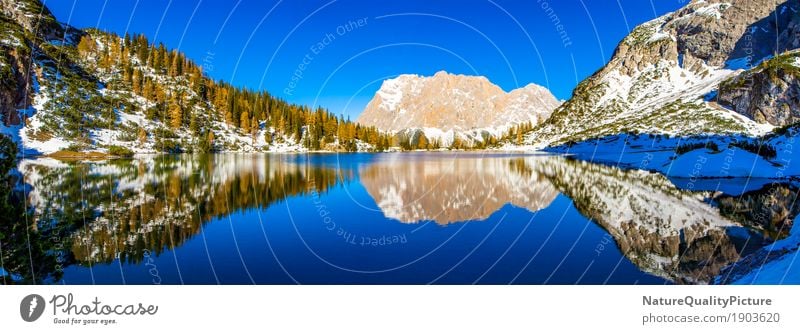 reflections in lake seebensee - tyrol - europa - austria Ferien & Urlaub & Reisen Tourismus Abenteuer Ferne Winter Berge u. Gebirge wandern Wassersport