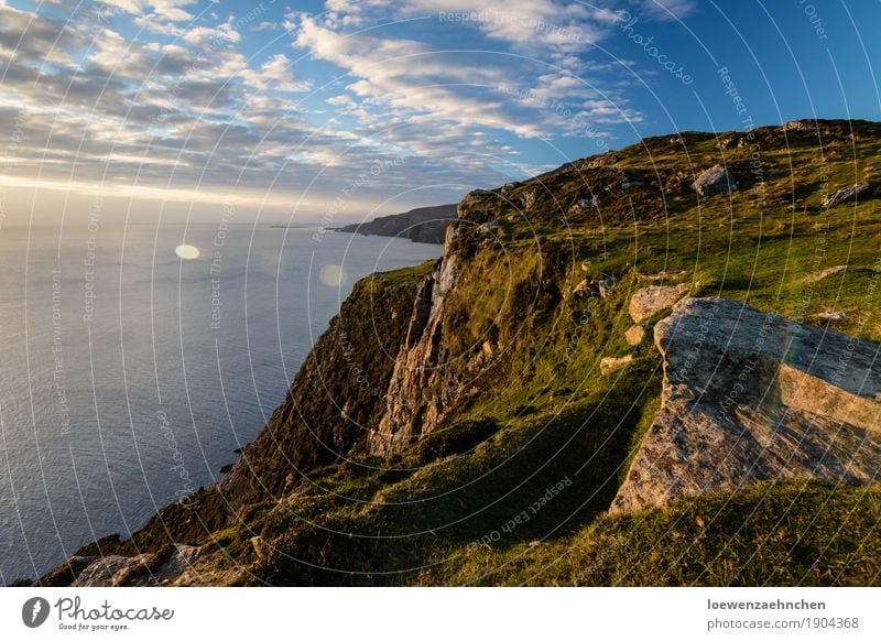 Steilküste Ferien & Urlaub & Reisen Abenteuer Ferne Freiheit Meer wandern Natur Landschaft Himmel Wolken Sonne Sonnenaufgang Sonnenuntergang Herbst