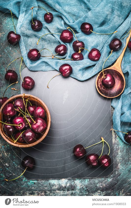 Hintergrund für Kirschen Rezepte Lebensmittel Frucht Ernährung Bioprodukte Vegetarische Ernährung Diät Geschirr Schalen & Schüsseln Topf Löffel Stil