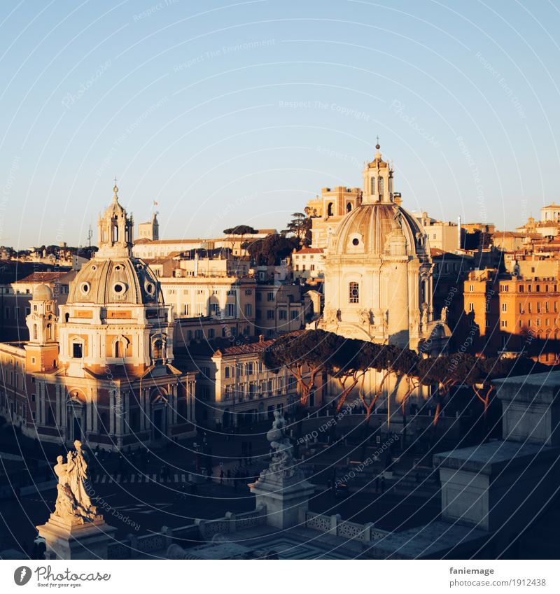 Roma III elegant Stil Ferien & Urlaub & Reisen Tourismus Ausflug Sightseeing Städtereise Winter Stadt Hauptstadt Stadtzentrum Altstadt Platz Sehenswürdigkeit