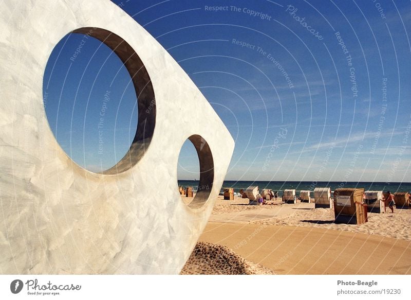 Augusthitze I See Meer Strand Strandkorb faulenzen Ferien & Urlaub & Reisen Sommer Physik Ostsee Kellenhusen Europa Wärme sea seaside ocean beach chair