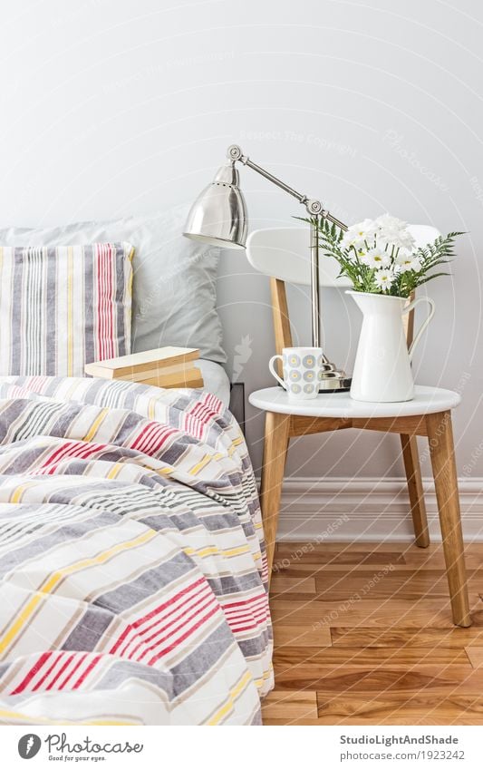 Frisch und hell Schlafzimmer Dekor Getränk Heißgetränk Tee Tasse Becher Lifestyle Reichtum elegant Stil Design schön Wellness Wohlgefühl Zufriedenheit Erholung