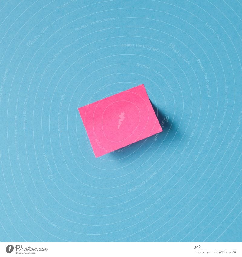 Nachricht sprechen Zettel Papier Schilder & Markierungen Kommunizieren einfach blau rosa Idee Inspiration Kontakt Kreativität Termin & Datum Information blanko