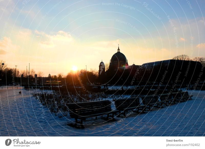 Sonntag Kultur Himmel Sonne Schönes Wetter Berlin Berlin-Mitte Stadtzentrum Menschenleer Dom Platz Bauwerk Sehenswürdigkeit Wahrzeichen Frühlingsgefühle