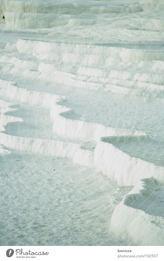 Pamukkale Türkei Kalksteinterrassen Thermal Natur weiß Berg Kultur kalksinterterrassen weltkulturerbe gestein Therme Thermalwasser Tourismus Touristenattraktion