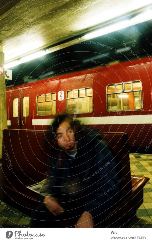 subway September Mann boy in the U-Bahn Brüssel / belgium 2002