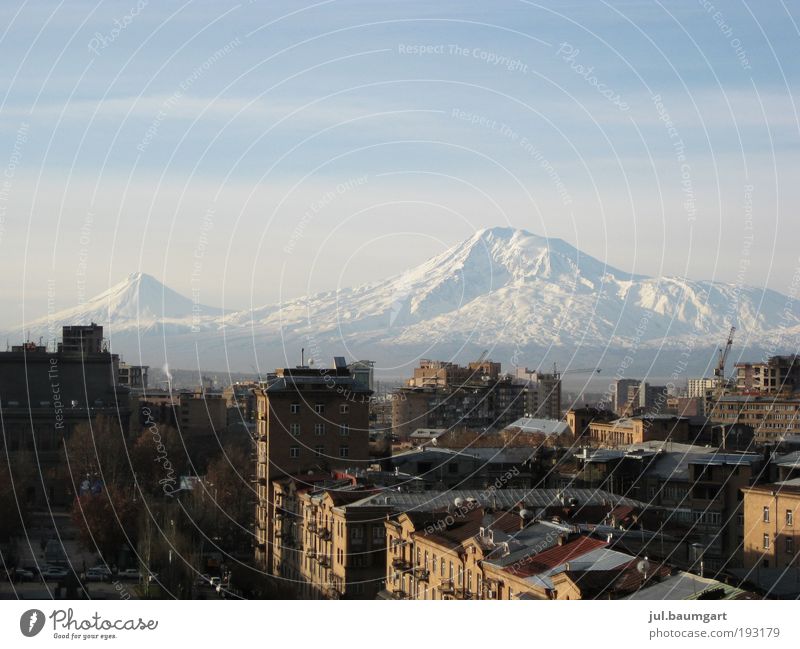 Mt. Ararat (Yerevan) Ferien & Urlaub & Reisen Tourismus Ausflug Ferne Winter Natur Berge u. Gebirge Gipfel Schneebedeckte Gipfel Gletscher Vulkan Eriwan Stadt