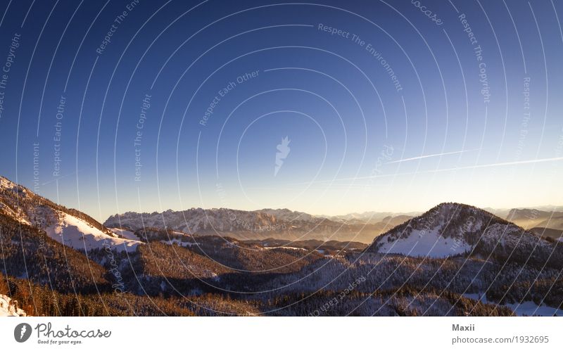 Mountain View Nebel Österreich Weitwinkel Panorama (Aussicht) Starke Tiefenschärfe Sonnenstrahlen Silhouette Tag Menschenleer Außenaufnahme mehrfarbig Farbfoto