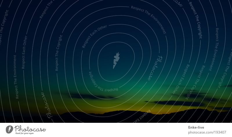 sun set Kunst Natur Landschaft Erde Luft Himmel Nachthimmel Horizont Schönes Wetter Hügel Berge u. Gebirge Gipfel Erholung träumen ästhetisch außergewöhnlich