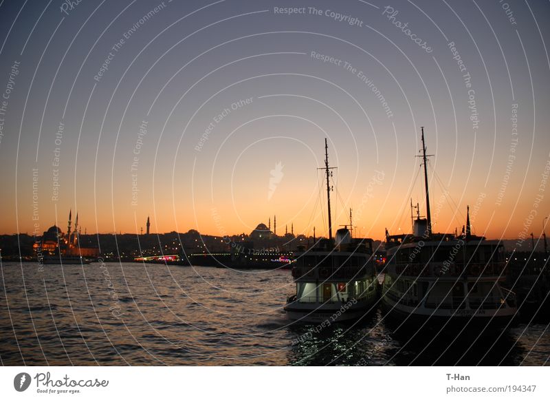 Galata Hafenstadt Skyline bevölkert Bauwerk Gebäude Sehenswürdigkeit Wahrzeichen Denkmal Verkehr bauen Ferien & Urlaub & Reisen Blick ästhetisch Coolness Stadt