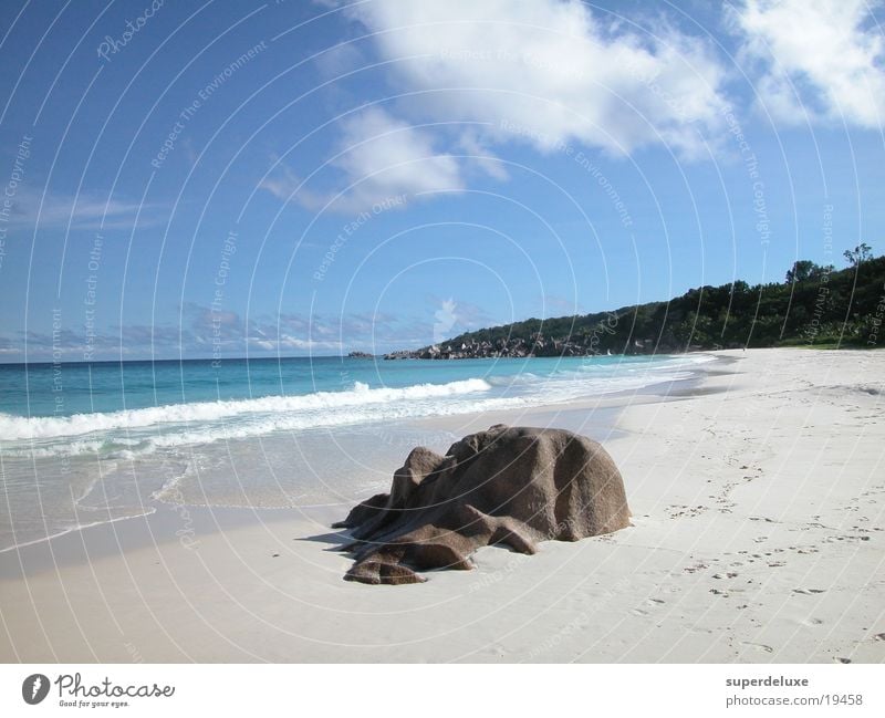 Stone on Beach Strand Meer Ferien & Urlaub & Reisen Wellen Sea Wave