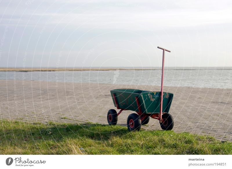 Bollerwagen Freizeit & Hobby Sommer Sommerurlaub Sonne Insel Umzug (Wohnungswechsel) Sauberkeit blau Freude Frühlingsgefühle Vorfreude Bewegung Freiheit