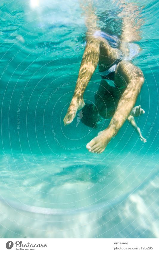 wassergymnastik Schwimmen & Baden Ferien & Urlaub & Reisen Freiheit Sommer Sommerurlaub Sonne Meer Wellen Wassersport tauchen Mensch feminin Junge Frau