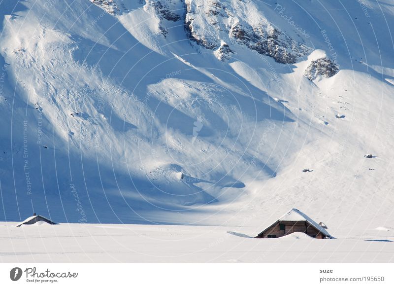 Schneehütte Ferien & Urlaub & Reisen Winterurlaub Berge u. Gebirge Häusliches Leben Umwelt Natur Landschaft Schönes Wetter Eis Frost Alpen Hütte Dach