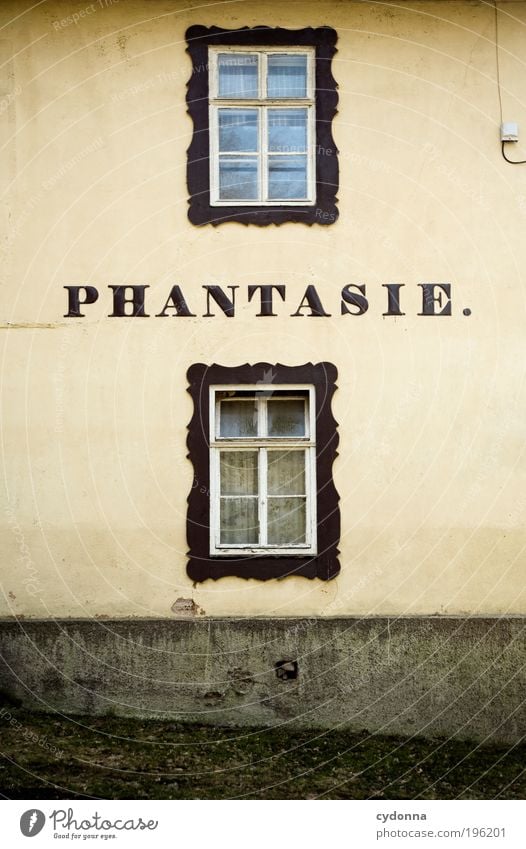 Stell' dir vor Lifestyle Stil Design Leben Häusliches Leben Haus Architektur Mauer Wand Fassade Fenster Schriftzeichen anstrengen Bildung einzigartig entdecken