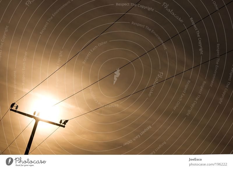 lichtleiter Ferien & Urlaub & Reisen Ausflug Sommer Sonne Energiewirtschaft Telekommunikation Informationstechnologie Energiekrise Himmel leuchten dunkel kalt