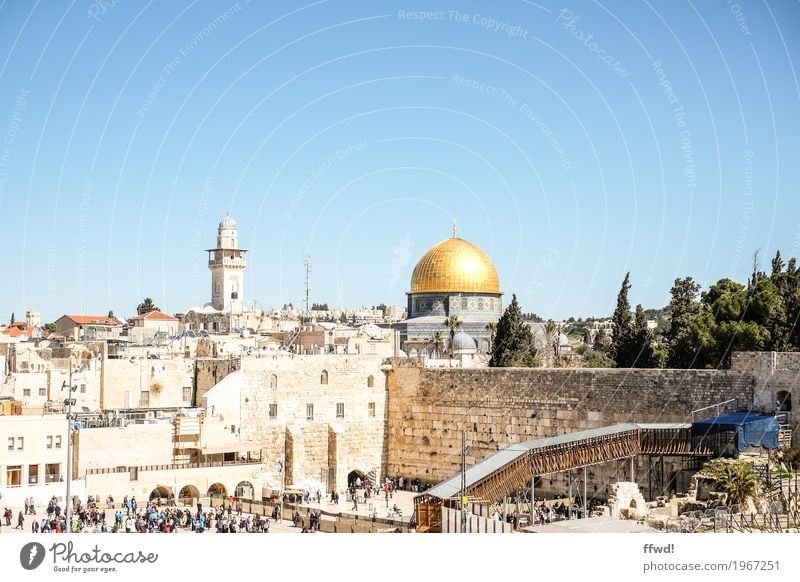 Jerusalem Ferien & Urlaub & Reisen Tourismus Ausflug Ferne Sightseeing Mensch Menschenmenge Kultur Ost-Jerusalem Israel Stadt Hauptstadt Altstadt bevölkert