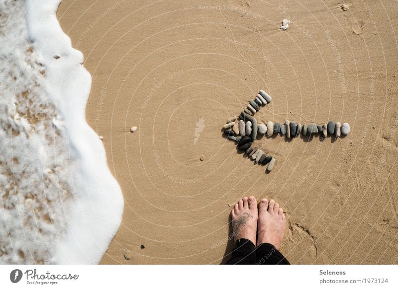 baden gehen Schwimmen & Baden Ferien & Urlaub & Reisen Tourismus Ausflug Abenteuer Ferne Freiheit Sommer Sommerurlaub Strand Meer Wellen Fuß Küste Zeichen