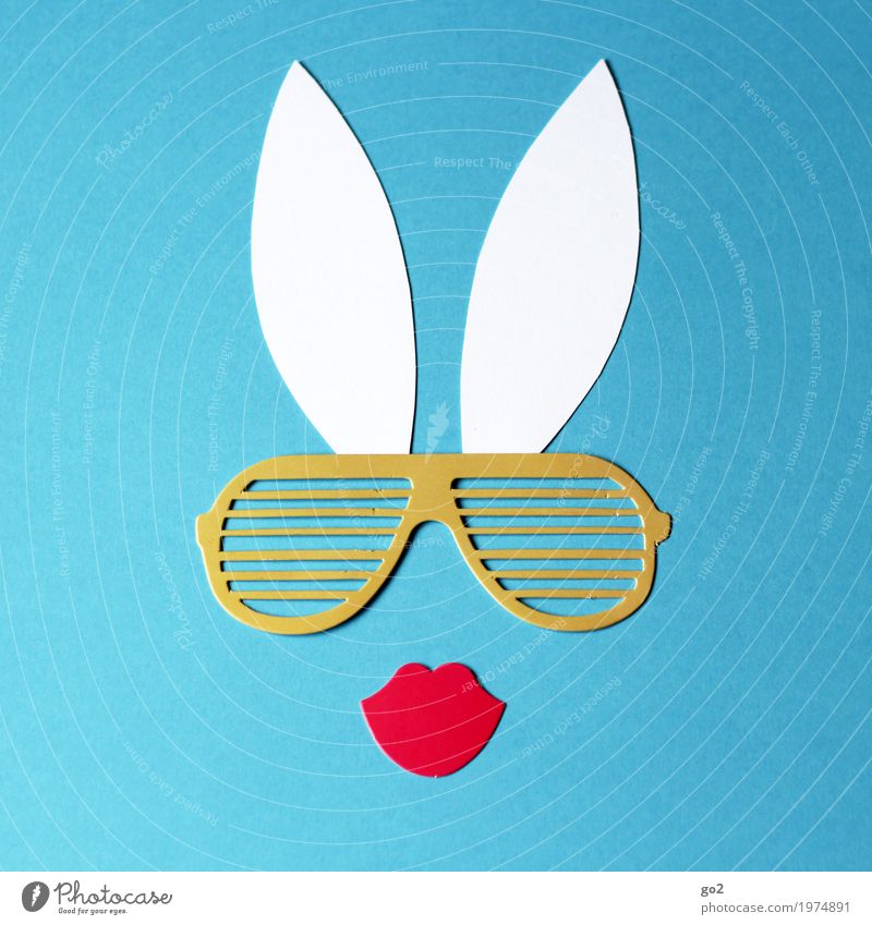 Bunny Basteln Ostern Sonnenbrille Tiergesicht Ohr Hase & Kaninchen Dekoration & Verzierung Kitsch Krimskrams Papier Küssen ästhetisch einfach Fröhlichkeit