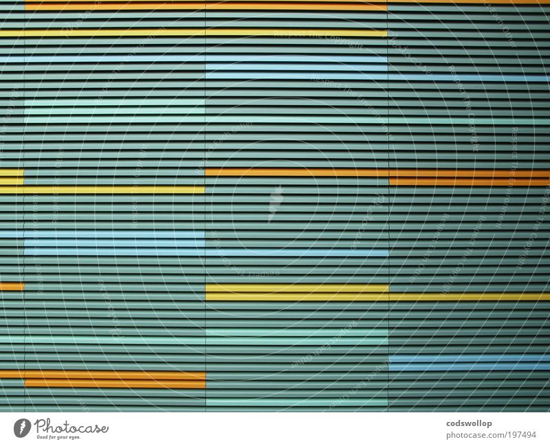 fifteen bands per channel Technik & Technologie Industrieanlage Fabrik Parkhaus Architektur Fassade Zeichen blau gelb grün Kommunizieren orange Equalizer EQ