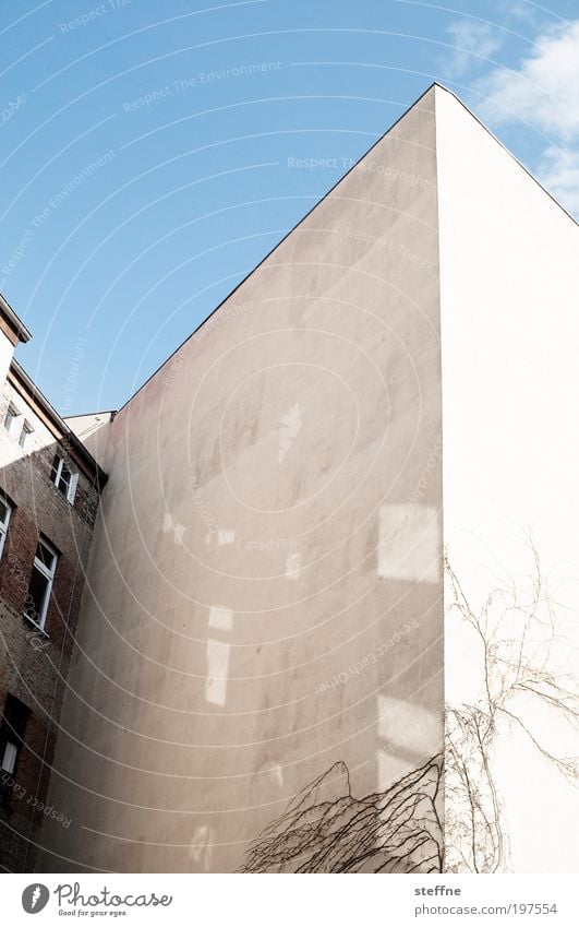 zett was here Haus Fassade Stadt Innenhof Hinterhof Schönes Wetter Himmel Farbfoto Gedeckte Farben Außenaufnahme Tag