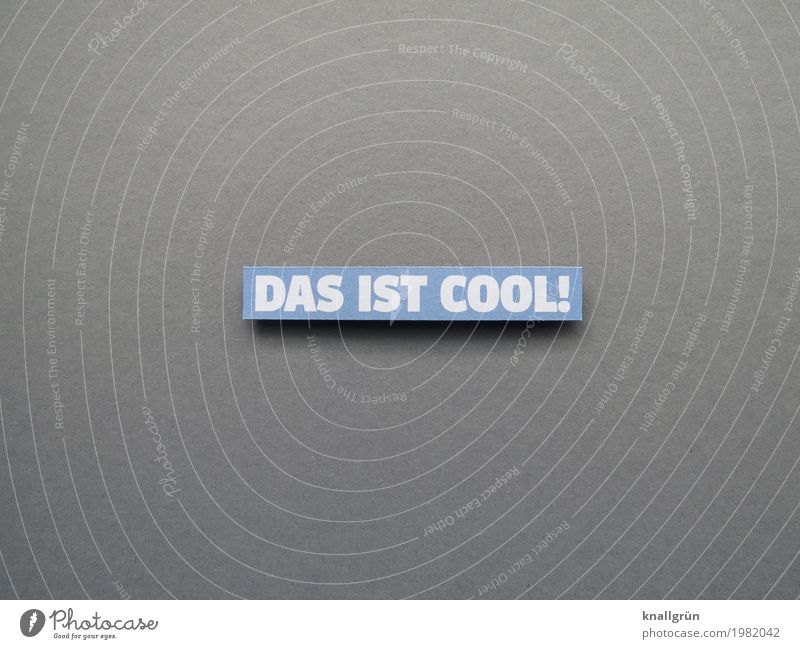 Das ist cool! Coolness Jugendliche Sprache Kommunizieren gechillt lässig Buchstaben Wort Satz Letter Lateinisches Alphabet Schriftzeichen Typographie