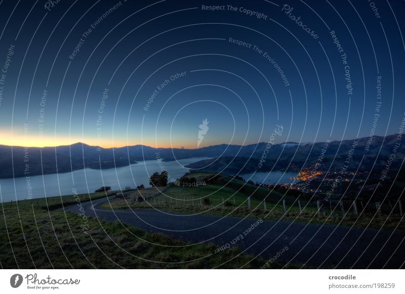 New Zealand XXXI Umwelt Natur Landschaft Erde Wolkenloser Himmel Nachthimmel Stern Horizont Schönes Wetter Hügel Felsen Berge u. Gebirge Gipfel Dorf Fischerdorf