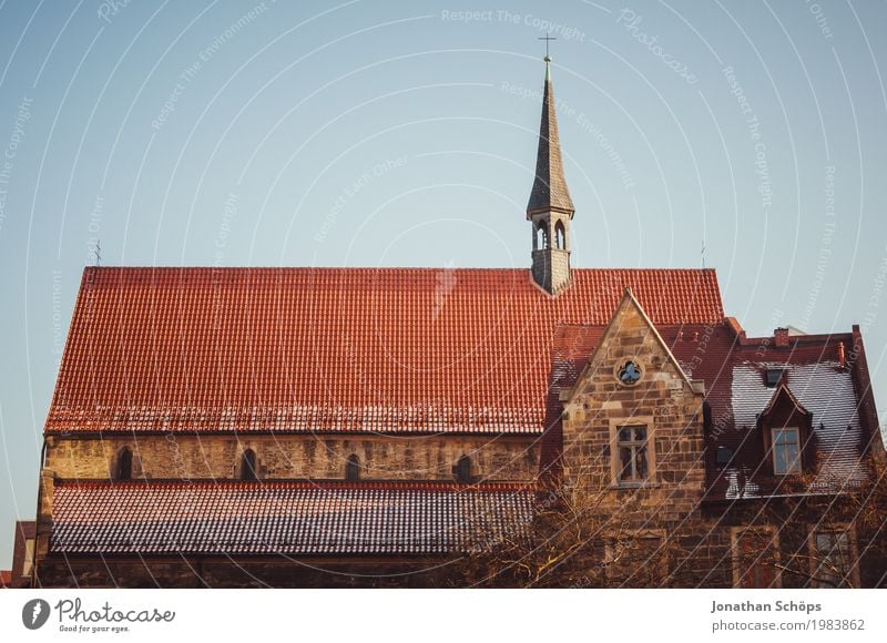 Ursulinenkloster Erfurt I Winter Hauptstadt Stadtzentrum Altstadt Kirche Turm Bauwerk Gebäude Architektur Fassade Dach Sehenswürdigkeit historisch