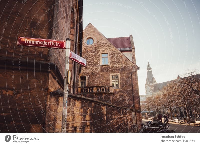 Ursulinenkloster Erfurt III Winter Stadt Hauptstadt Stadtzentrum Altstadt Religion & Glaube Kirche Turm Bauwerk Gebäude Architektur Fassade Dach